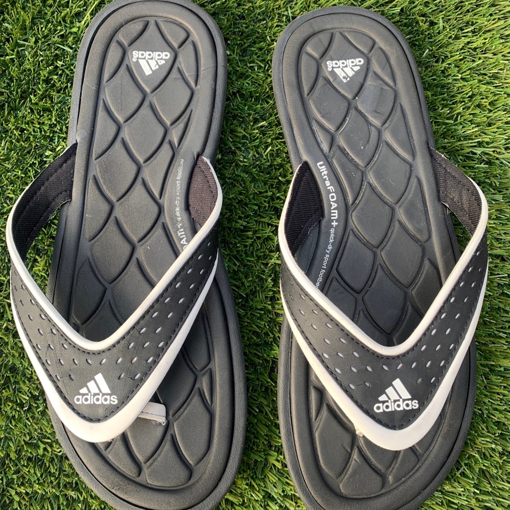 Adidas women’s thong sandals, size 9